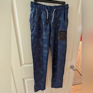 Jack & Jones Mens Navy Blue Camo Joggers